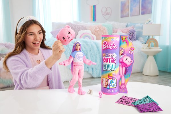 Κούκλα Mattel Cutie Reveal Teddy Bear Barbie Sweet Styles Series (HKR04) 13021751 194735106974