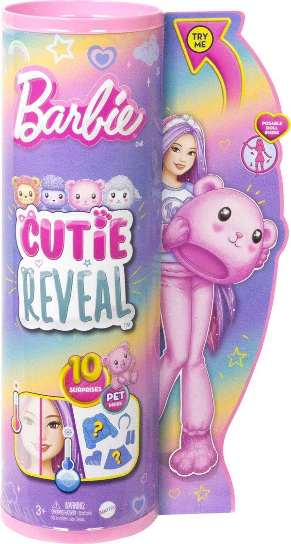 Κούκλα Mattel Cutie Reveal Teddy Bear Barbie Sweet Styles Series (HKR04) 13021751 194735106974