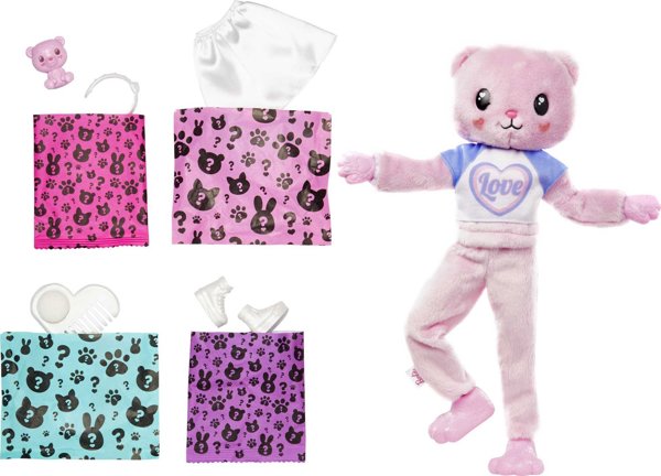Κούκλα Mattel Cutie Reveal Teddy Bear Barbie Sweet Styles Series (HKR04) 13021751 194735106974