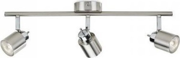 Philips Meranti Φωτιστικό Οροφής 3 GU10 Μεταλλικό Χρωμέ 10x49x15,5cm
