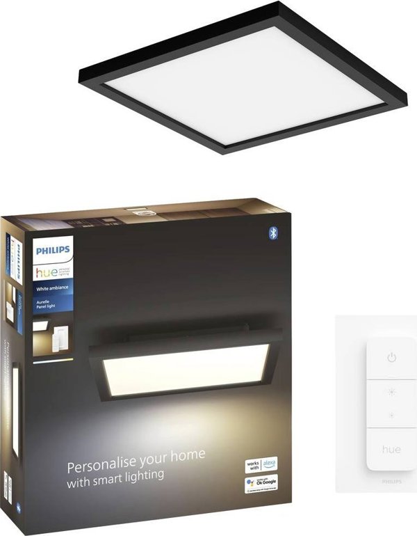 Lampa sufitowa Signify Philips Hue White Amb. Aurelle Panelleuchte 30x30 Schw inkl DS