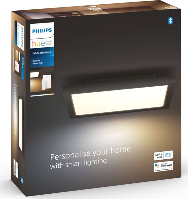 Lampa sufitowa Signify Philips Hue White Amb. Aurelle Panelleuchte 30x30 Schw inkl DS