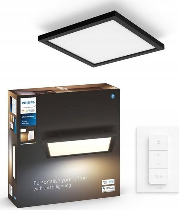 Lampa sufitowa Signify Philips Hue White Amb. Aurelle Panelleuchte 30x30 Schw inkl DS