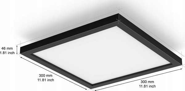 Lampa sufitowa Signify Philips Hue White Amb. Aurelle Panelleuchte 30x30 Schw inkl DS