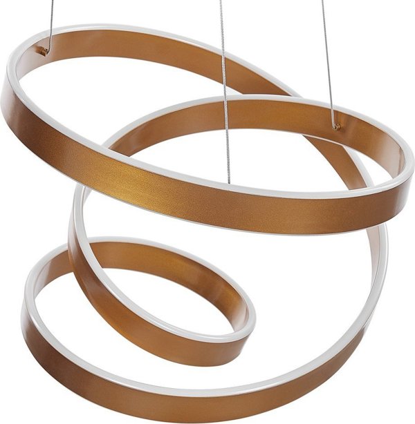 Κρεμαστό φωτιστικό Beliani Lumarko LED μεταλλικό χρυσό κρεμαστό φωτιστικό WANLI! 11755731 4251682271417