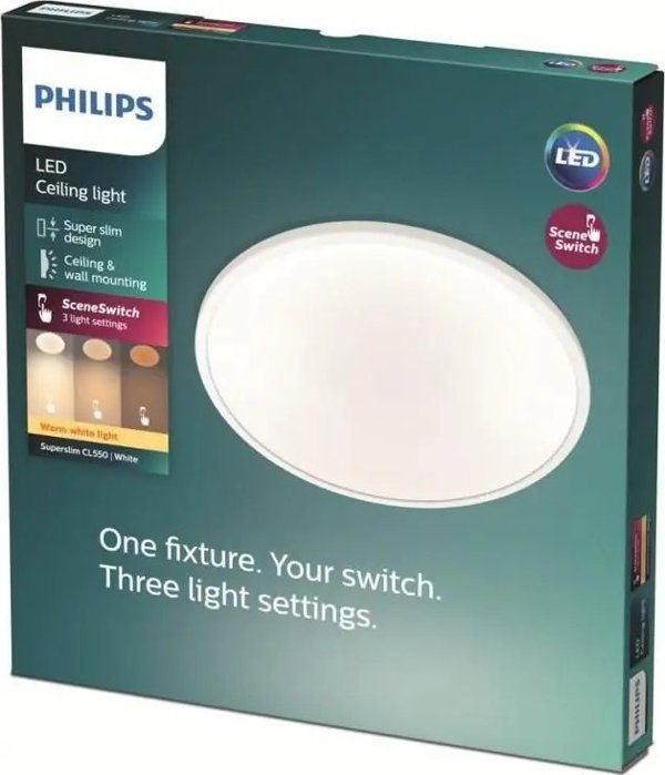 Φωτιστικό οροφής Philips Philips Superslim CL550 loftlampe Ø250