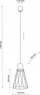 Φωτιστικό κρεμαστό TK Lighting LAMP PENDANT MODESTO 16 CM GU10 10W