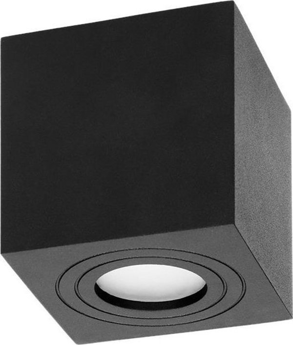 Φωτιστικό οροφής Orno MEGY DLS GU10 downlight max 50W, IP54, τετράγωνο, μαύρο, αλουμίνιο, AD-OD-6143BGU10