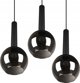 Κρεμαστό φωτιστικό Sourcing PENDANT LIGHT CLAYTON 3XE27 MATT BLACK