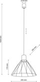 Φωτιστικό κρεμαστό TK Lighting LAMP PENDANT MODESTO 29.5 GU10 10W