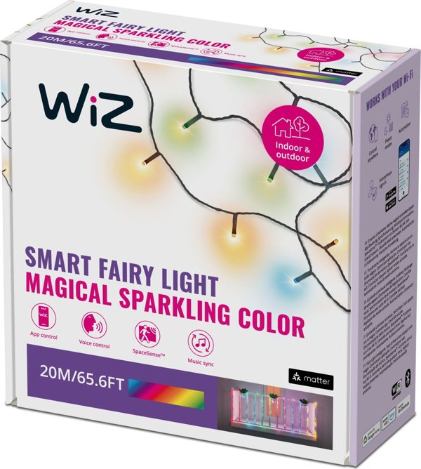 Λαμπάκια χριστουγεννιάτικου δέντρου Signify WiZ Fairy Light Color 20m Outdoor