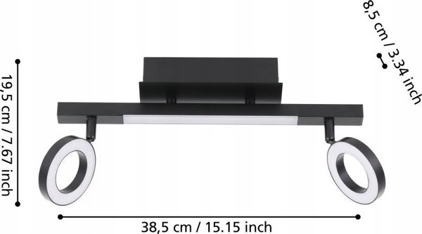 Φωτιστικό οροφής EGLO CEILING LED CARDILLIO 2 1/2 900514 BL