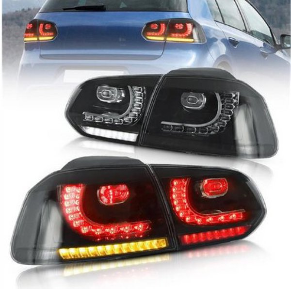 Car Light Φώτα Πίσω LED Δυναμικά για Volkswagen Golf VI, Καπνιστά