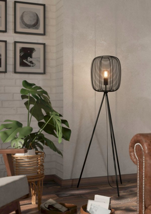 Φωτιστικό δαπέδου EGLO FLOOR LAMP RINROE E27 140.5CM 43968 BL
