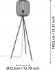 Φωτιστικό δαπέδου EGLO FLOOR LAMP RINROE E27 140.5CM 43968 BL