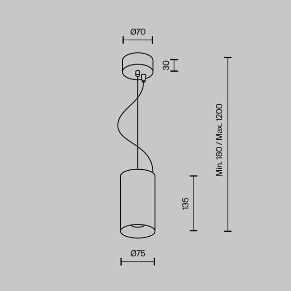 Φωτιστικό κρεμαστό Maytoni PENDANT LAMP EFIR 15W 3K MG