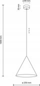 Φωτιστικό κρεμαστό TK Lighting LAMP PENDANT CONO M E27 15W