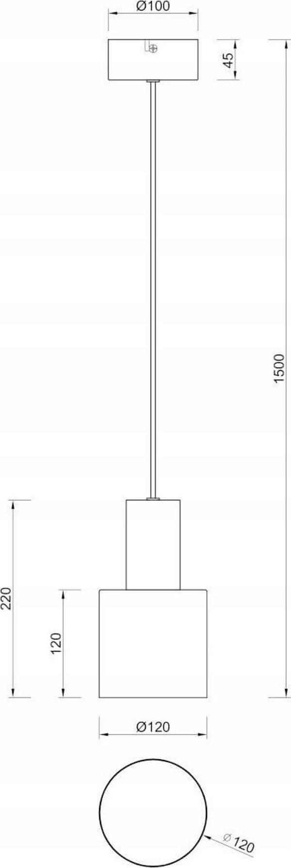 Κρεμαστό φωτιστικό Trio LAMP PENDANT TRIO AGURO E27B