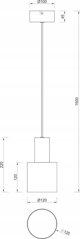 Κρεμαστό φωτιστικό Trio LAMP PENDANT TRIO AGURO E27B