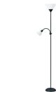 Φωτιστικό Δαπέδου Platinet PFLF066GR 2 σε 1 με Λυχνία Ανάγνωσης, E27+E14, Μαύρο