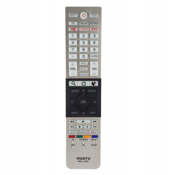 Lamex LXH1328 TV remote control Toshiba LCD 3D / Netflix / RM-L1328