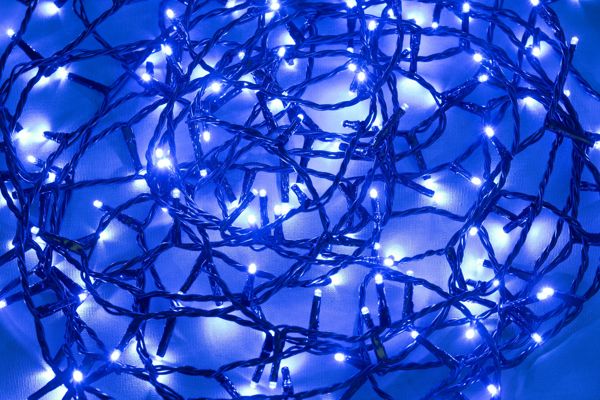 Lampki choinkowe 600 LED niebieskie