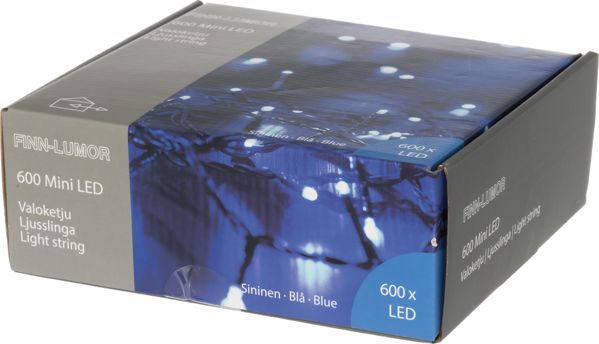 Lampki choinkowe 600 LED niebieskie