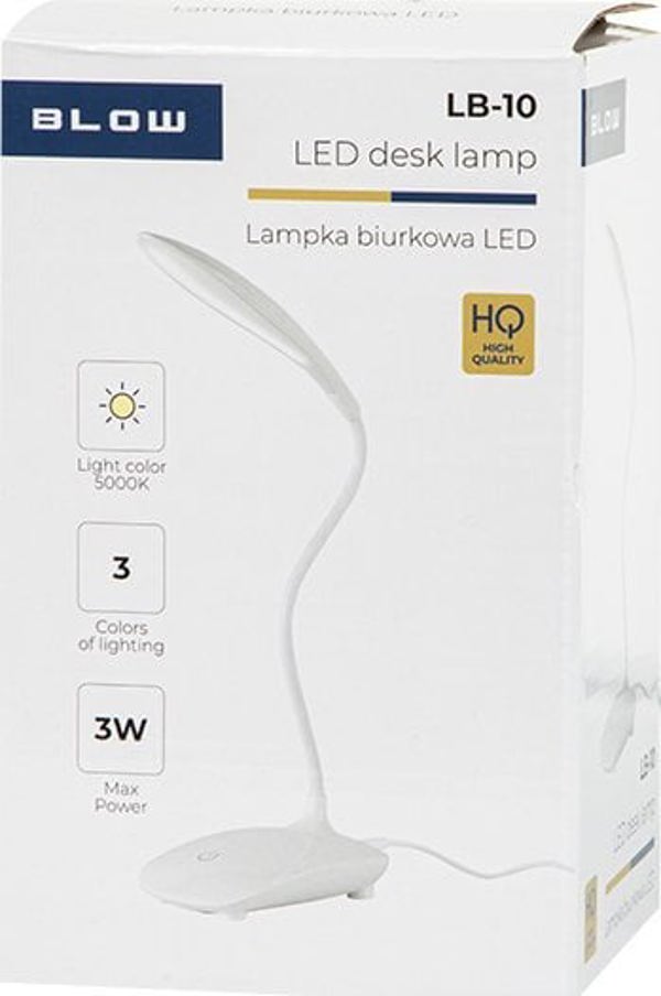 Επιτραπέζιο Φωτιστικό LED Blow LB-11 με Κλιπ, Λευκό