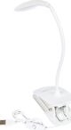 Επιτραπέζιο Φωτιστικό LED Blow LB-11 με Κλιπ, Λευκό