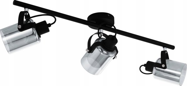 Φωτιστικό οροφής EGLO SPOT LIGHT BERREGAS 3XE27 ΜΑΥΡΟ/ΧΡΩΜΙΟ