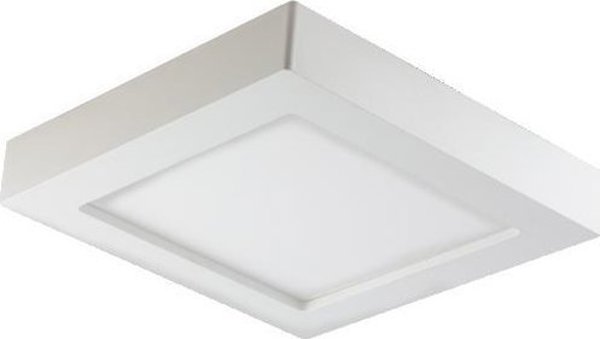 Φωτιστικό οροφής Orno LETI LED 24W, φωτιστικό downlight, επιφανειακής τοποθέτησης, τετράγωνο, 1900lm, 3000K, λευκό, ενσωματωμένος τροφοδοτικό LED,AD-OD-6075WLX3