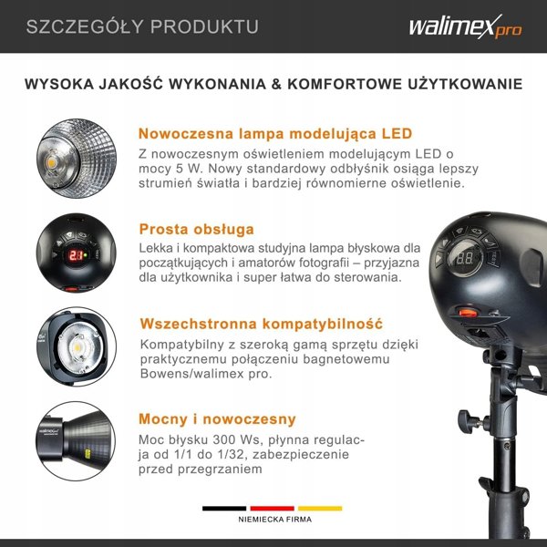 Lampa studyjna Walimex walimex pro Newcomer 300 II