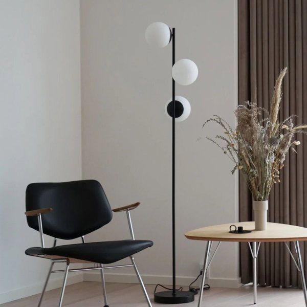 Φωτιστικό δαπέδου Nordlux Φωτιστικό δαπέδου Lilly 48613003 Nordlux σφαίρες μπάλες λευκές μαύρες