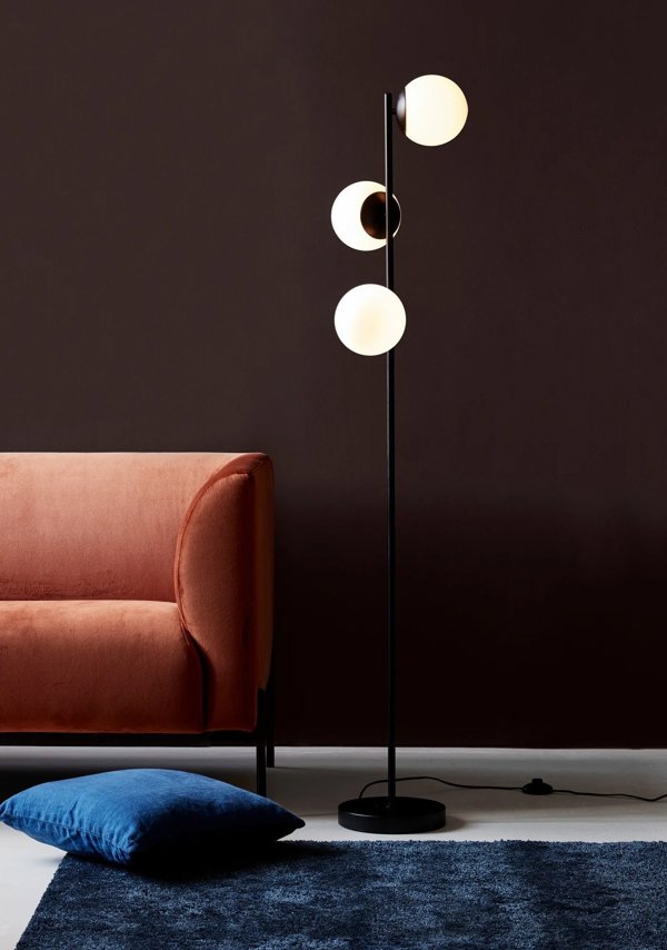 Φωτιστικό δαπέδου Nordlux Φωτιστικό δαπέδου Lilly 48613003 Nordlux σφαίρες μπάλες λευκές μαύρες
