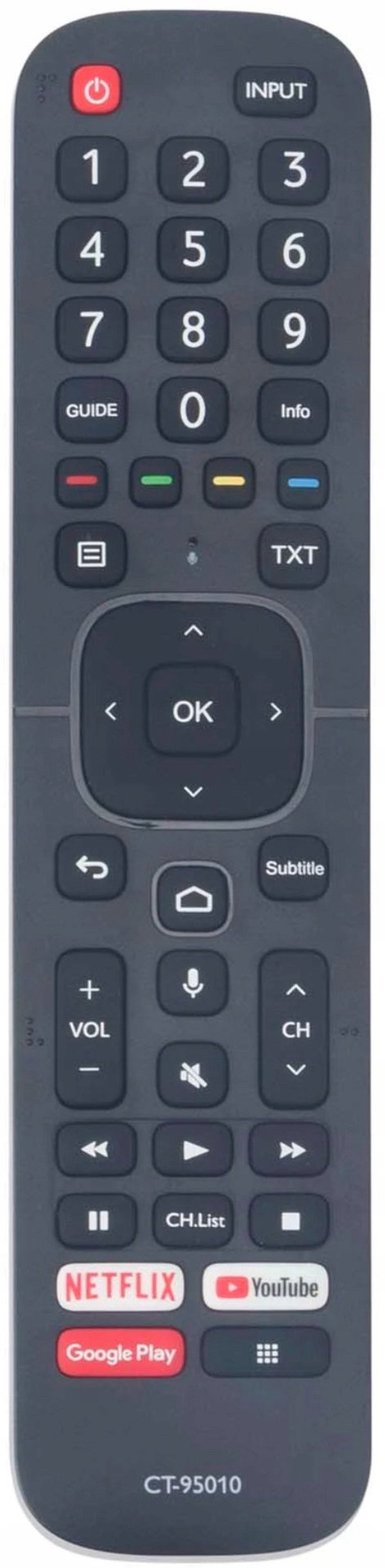 Lamex LXP95010 τηλεχειριστήριο τηλεόρασης TV LCD TOSHIBA CT-95010 NETFLIX / YOUTUBE / GOOGLE PLAY