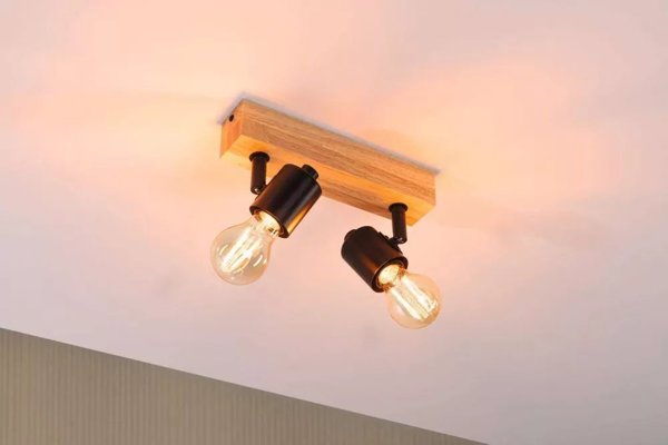 Φωτιστικό οροφής Paulmann Φωτιστικό οροφής Arvid max. 2x20W E27 230V μαύρο/ξύλο