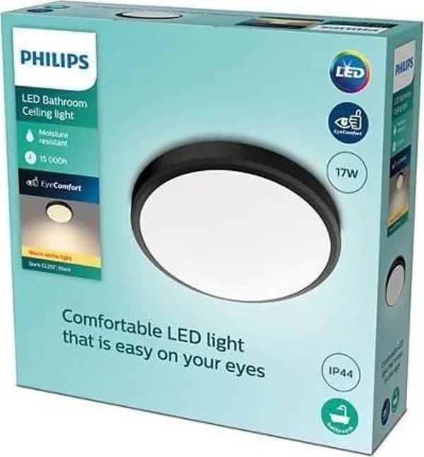 Φωτιστικό οροφής Philips DORIS CL257 EC RD 17W 27K B HV IP44 06