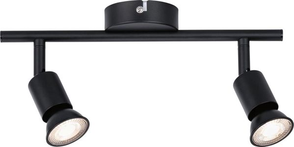 Φωτιστικό οροφής Paulmann Spotlight Carolina max 2x10W GU10 schwarz matt 230V Metall