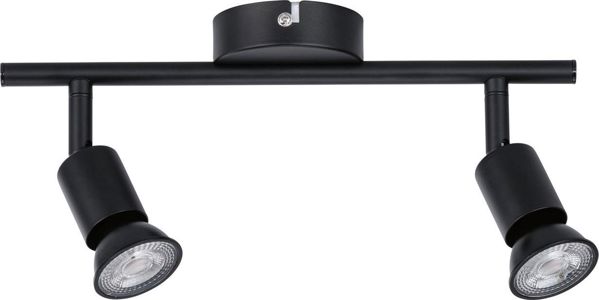 Φωτιστικό οροφής Paulmann Spotlight Carolina max 2x10W GU10 schwarz matt 230V Metall