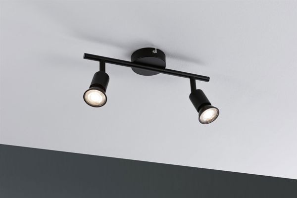 Φωτιστικό οροφής Paulmann Spotlight Carolina max 2x10W GU10 schwarz matt 230V Metall