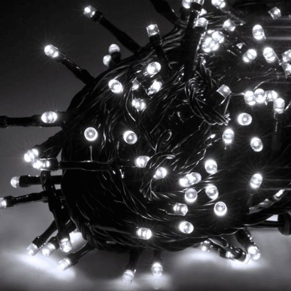Λαμπάκια χριστουγεννιάτικα Rebel 100 LED λευκά ψυχρά