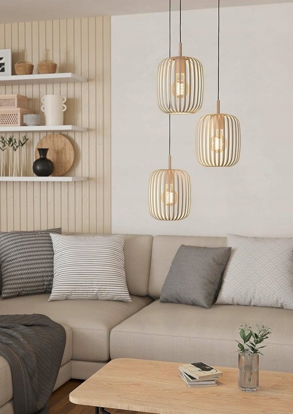 Κρεμαστό φωτιστικό EGLO PENDING ROMAZZINA 3XE27 900687 SAND