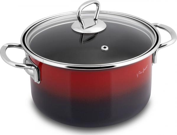 Lamart LT1181 Παραδοσιακή Κατσαρόλα Email, Επαγωγική, Κόκκινη, 1.5-2.5L