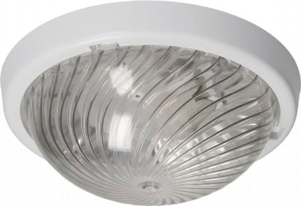 Φωτιστικό οροφής Orno 7070T-ALFA/PL, φωτιστικό σώμα, 75W, E27, IP44, IK10, διαφανές πολυκαρβονικό κάλυμμα