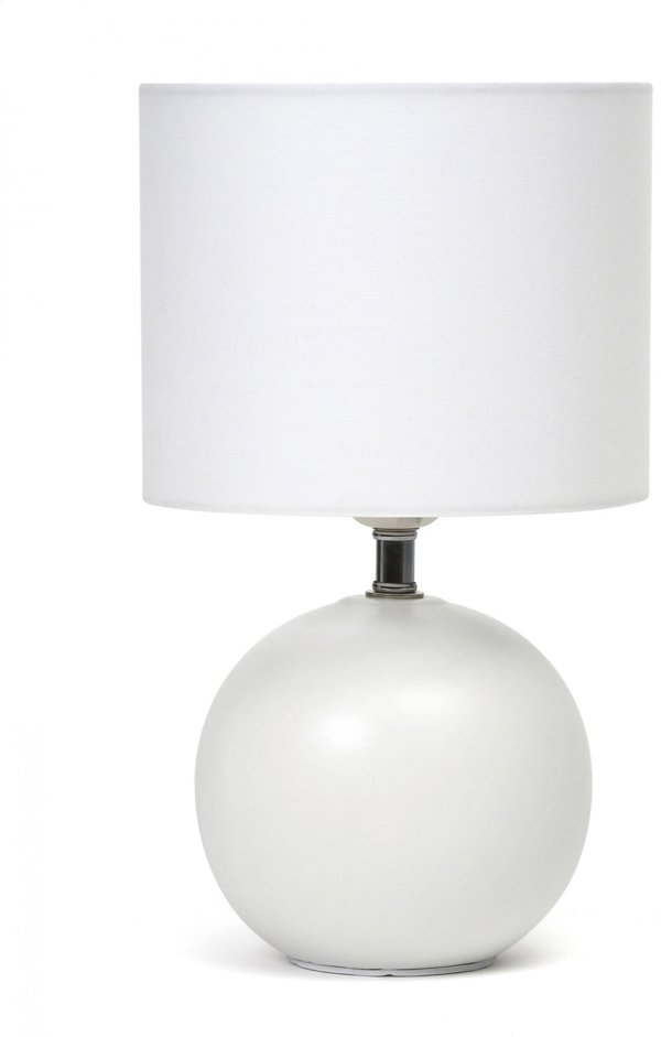 Platinet Επιτραπέζιο Φωτιστικό E27 25W, Κεραμική Βάση, Ύψος 28cm, Λευκό/Μαύρο
