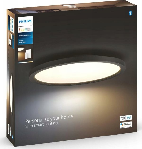 Lampa sufitowa Signify Philips Hue White Amb. Aurelle Panelleuchte rund Schw inkl DS