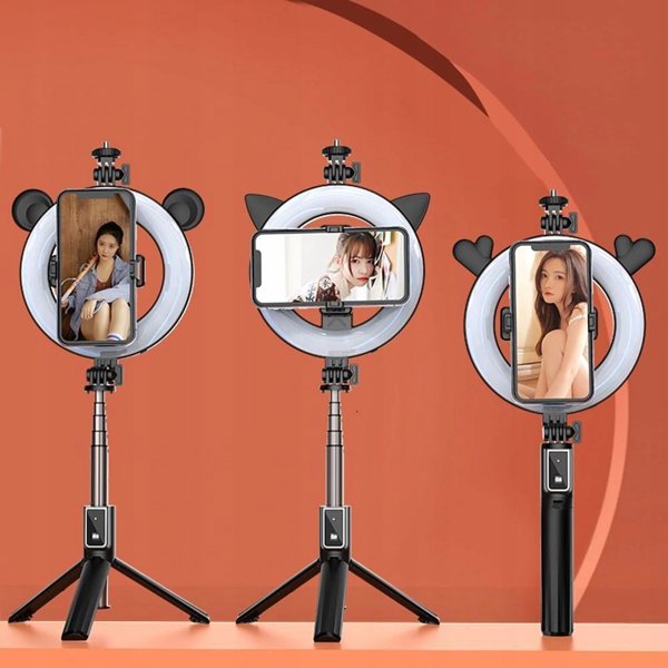 Φωτιστικό γραφείου XO XO ring light SS12 95cm LED + τρίποδο, μαύρο