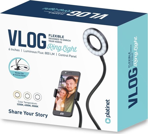 Φωτιστικό δακτυλίου Platinet Ring Light 45607