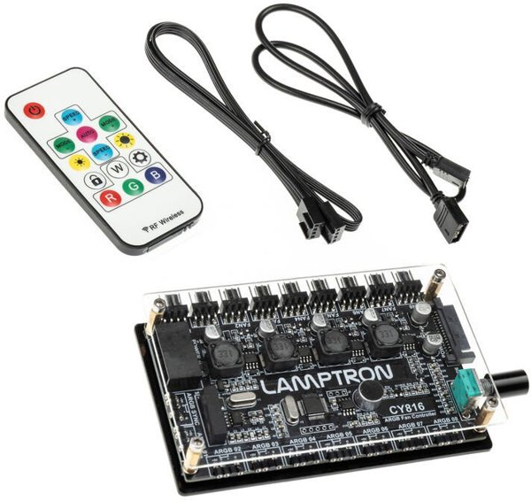 Lamptron CY816 Ελεγκτής Ανεμιστήρων και ARGB Φωτισμού - Μαύρο