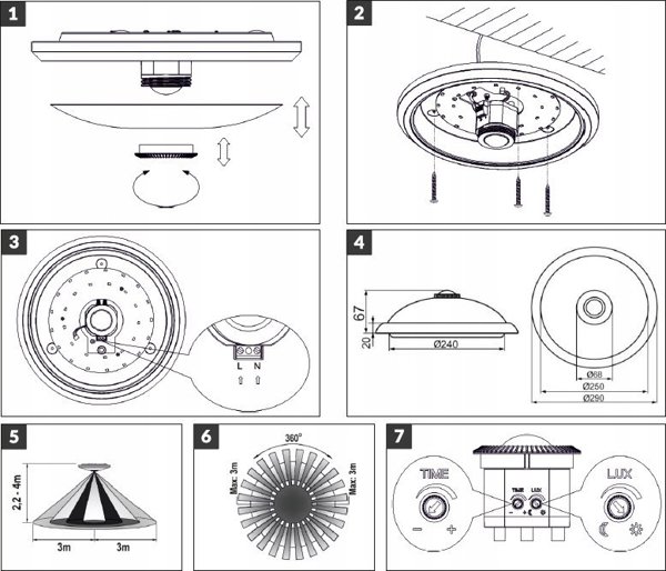 Φωτιστικό οροφής Energizer ORNO ZONDA LED 12 W ΛΕΥΚΗ ΠΛΑΚΑ ΡΟΗ PC ΝΙΩΣΤΕ ΤΗΝ ΚΙΝΗΣΗ